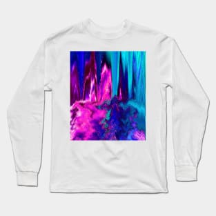 Melted Glitch (Pink & Teal) Long Sleeve T-Shirt